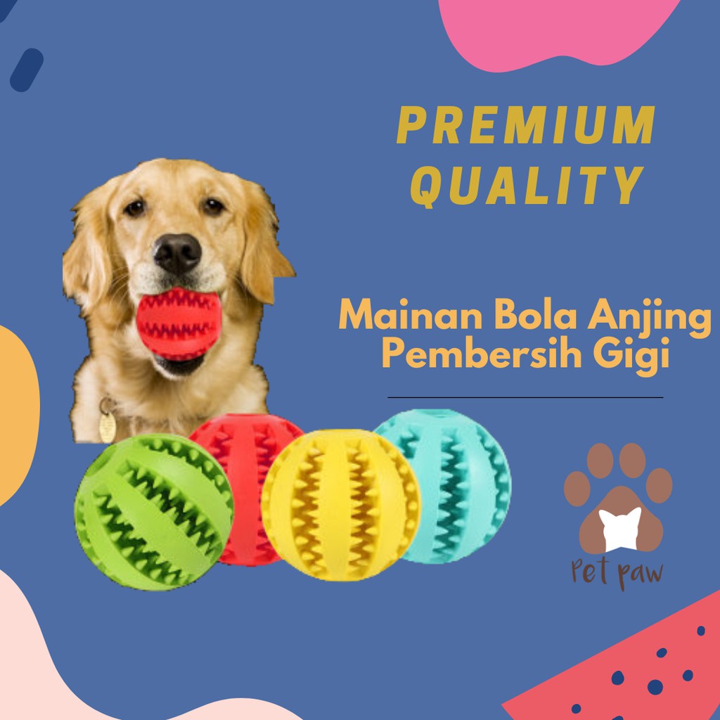 Mainan Bola Anjing Dental Toy Interactive Play Pet Toys| Mainan Pembersih Gigi| Dog Toys | Dog Ball