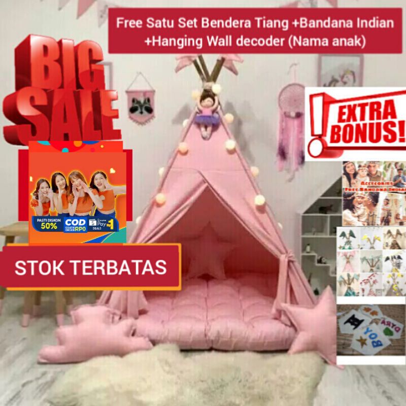 Tenda Indian Mainan Anak Tenda Teepee Tenda Segitiga
