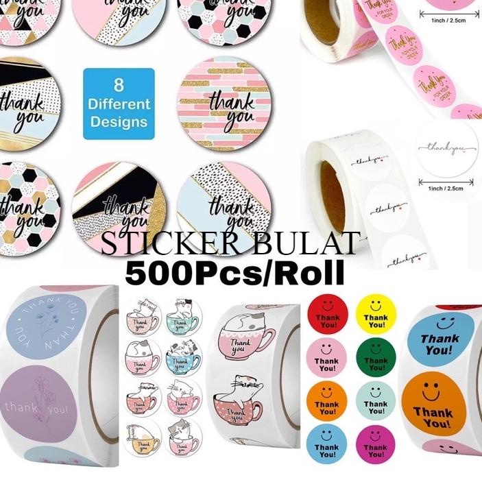 

3.3 BRANDS FESTIVAL VIDADAYS PROMO! [500Pcs/Roll] Sticker Thank You Online Shop/ Stiker Gulung/ Label Roll/ Tempelan Packaging Cantik/ Thanks For Order/ 120Pcs-250Pcs-500Pcs Aesthetic Vintage Sticker Pastel