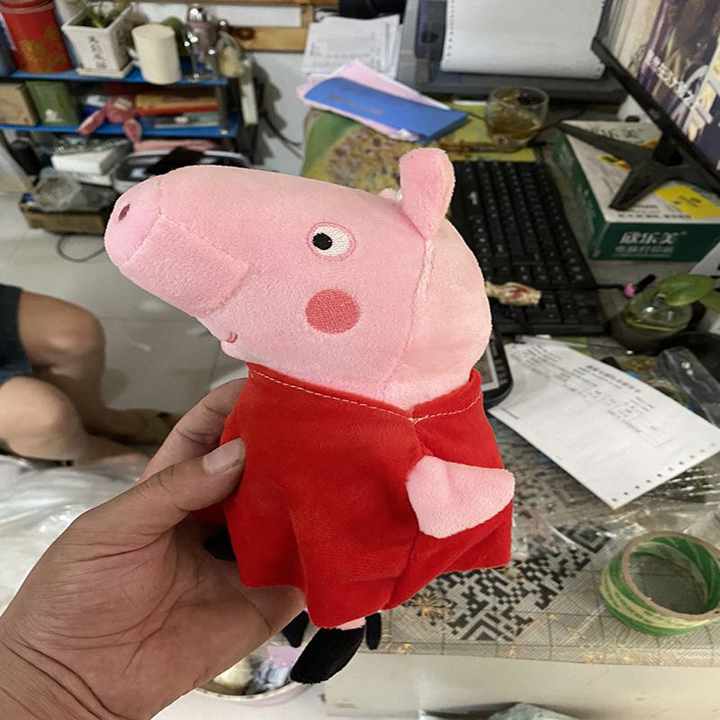 20-110cm Peppa Pig George Mummy Daddy Plush Toy Stuffed Doll Kids Fans  Birthday Gift