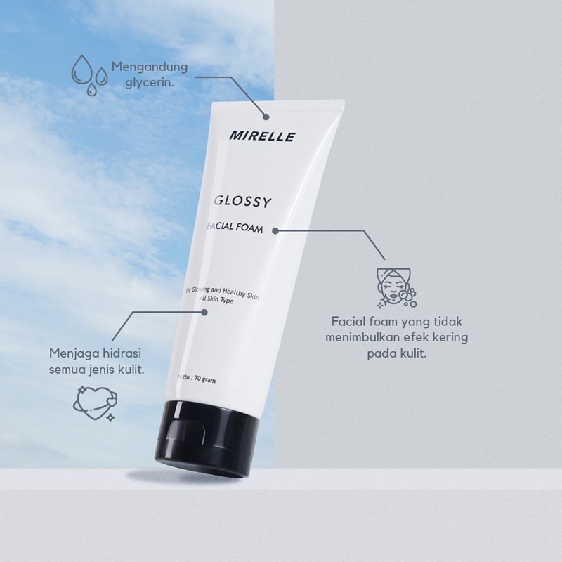 Mirelle glossy facial foam