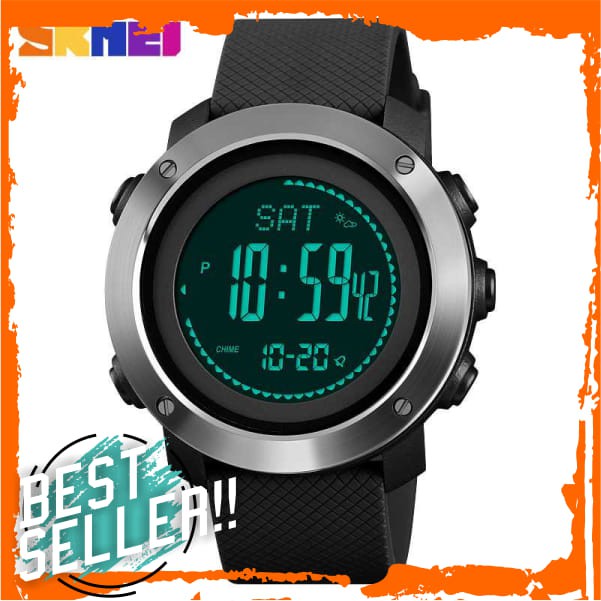 SKMEI Jam Tangan Digital Sporty Pria Pedometer Calorie Compass - 1418