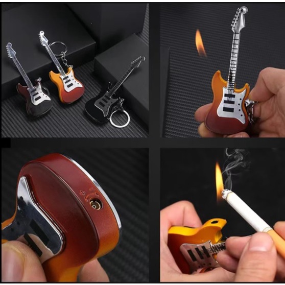 KOREK API CLASSIC PEMANTIK API DESAIN GITAR VINTAGE GAS LIGHTER BR67