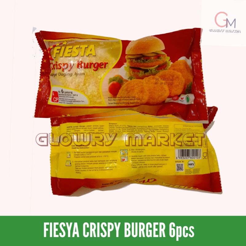 

FIESTA CRISPY BURGER 6PCS BURGER AYAM DAGING BURGER