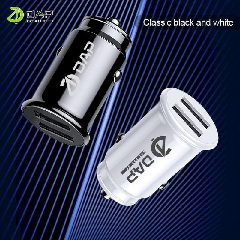 DAP CHARGER MOBIL DAP D-CC1N 2 PORT CAR CHARGER @harga per 1 pcs SERVER MOBIL DAP 2 USB DCC1N 2.4A CAR CHARGER