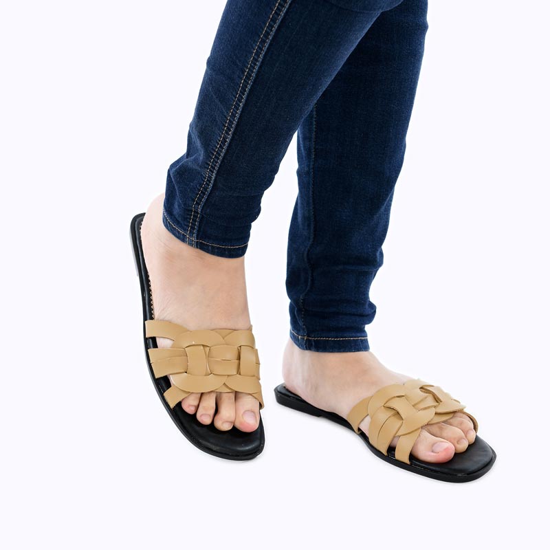 Original! Justin Sendal Teplek Wanita JH 50 Krem Kombinasi Bisa COD