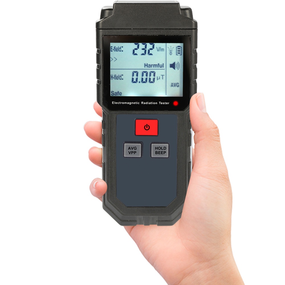 KKmoon Digital Electromagnetic Radiation Magnetic Field Dosimeter Detector - ET825 - Black