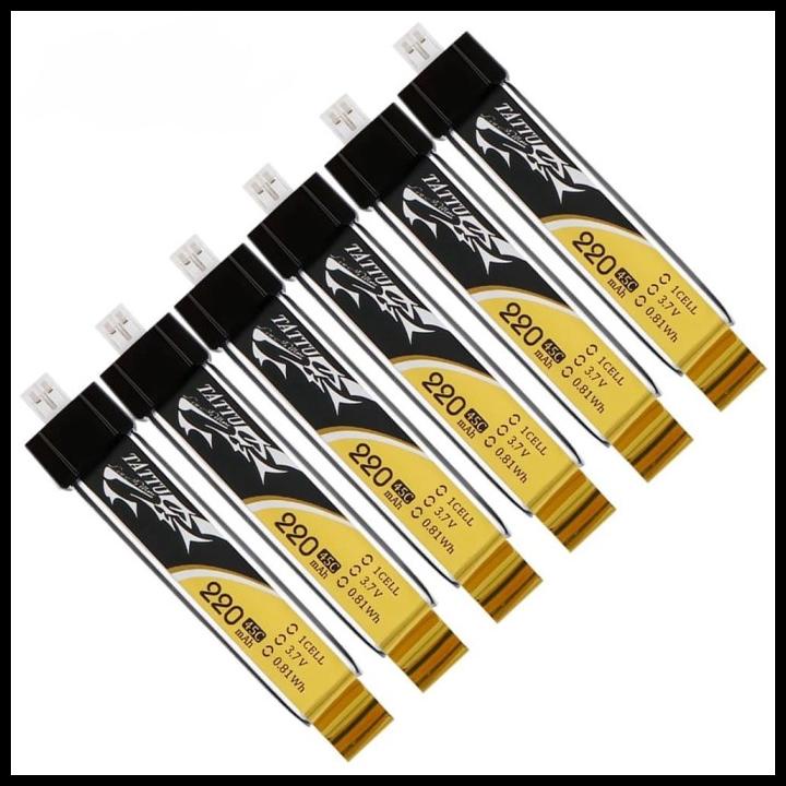 Tattu lipo 1s 220mAh 3.7V 45C 1S1P LiPo JST- 2.0 Joss