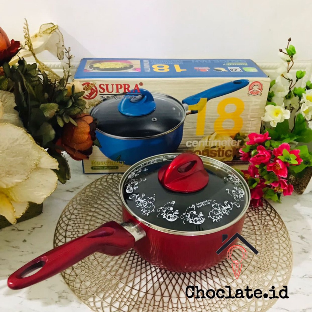 SAUCE PAN PANCI SUSU PANCI TEFLON TUTUP KACA MOTIF