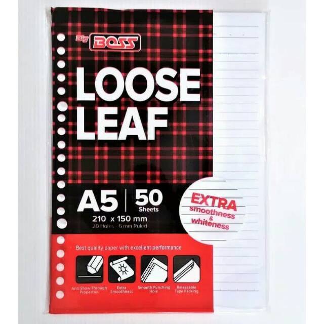 

Loose Leaf Big Boss A5 isi 50 Lembar Original