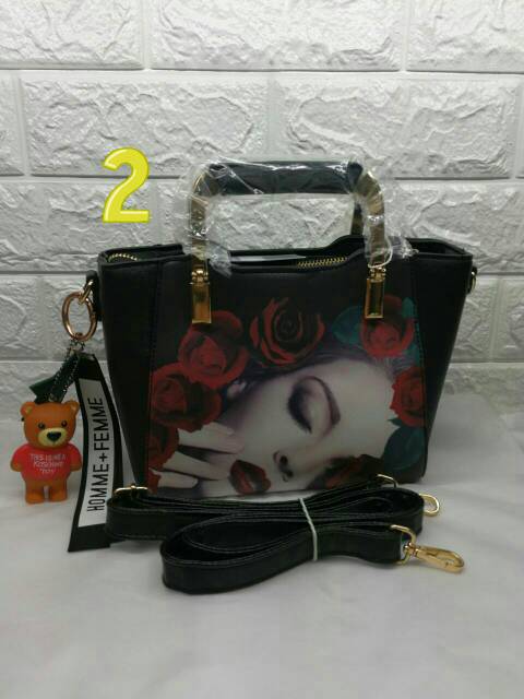 Tas fashion import lukis / fashion bag / tas tenteng