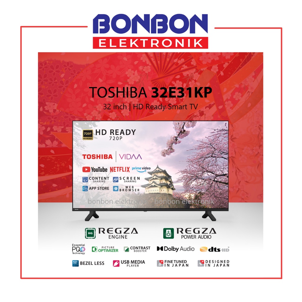 Toshiba LED Vidaa Smart TV 32 Inch 32E31KP HD Ready