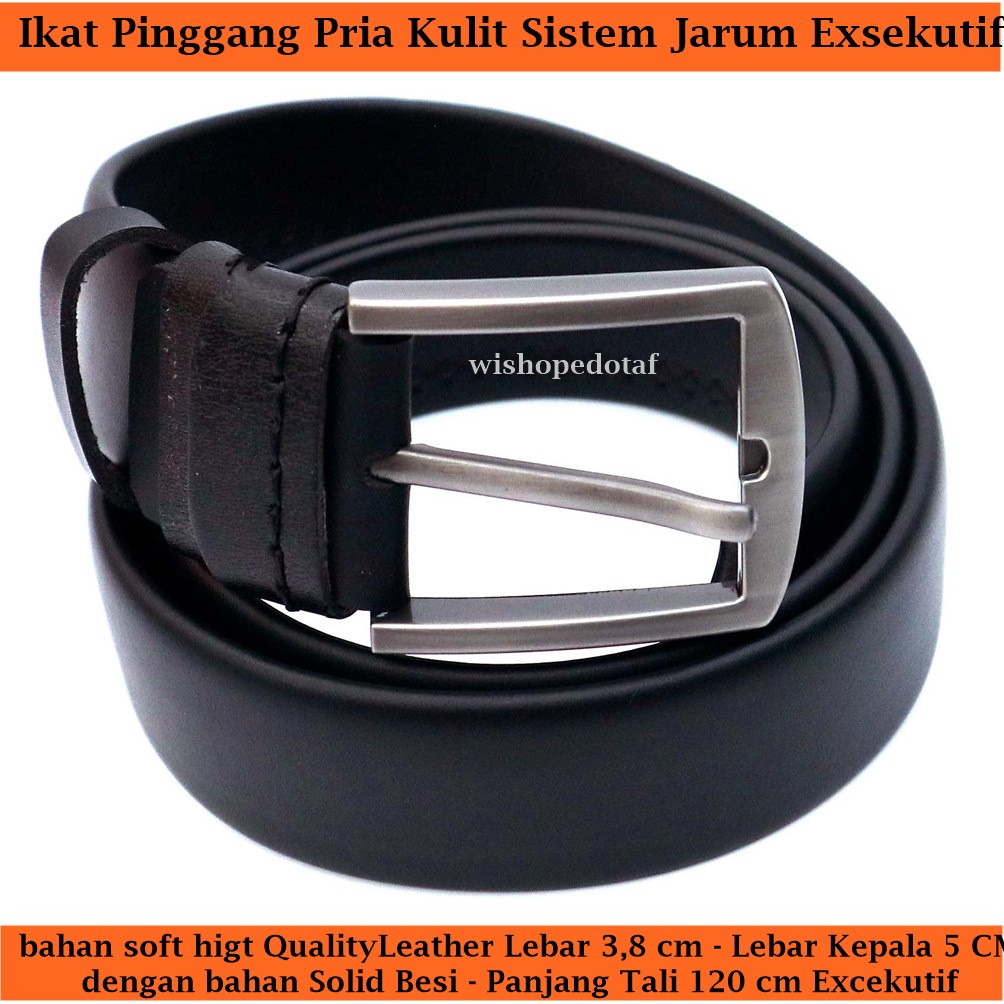 Ikat Pinggang Premium Kulit Belt Gesper Jarum Pria Eksekutif
