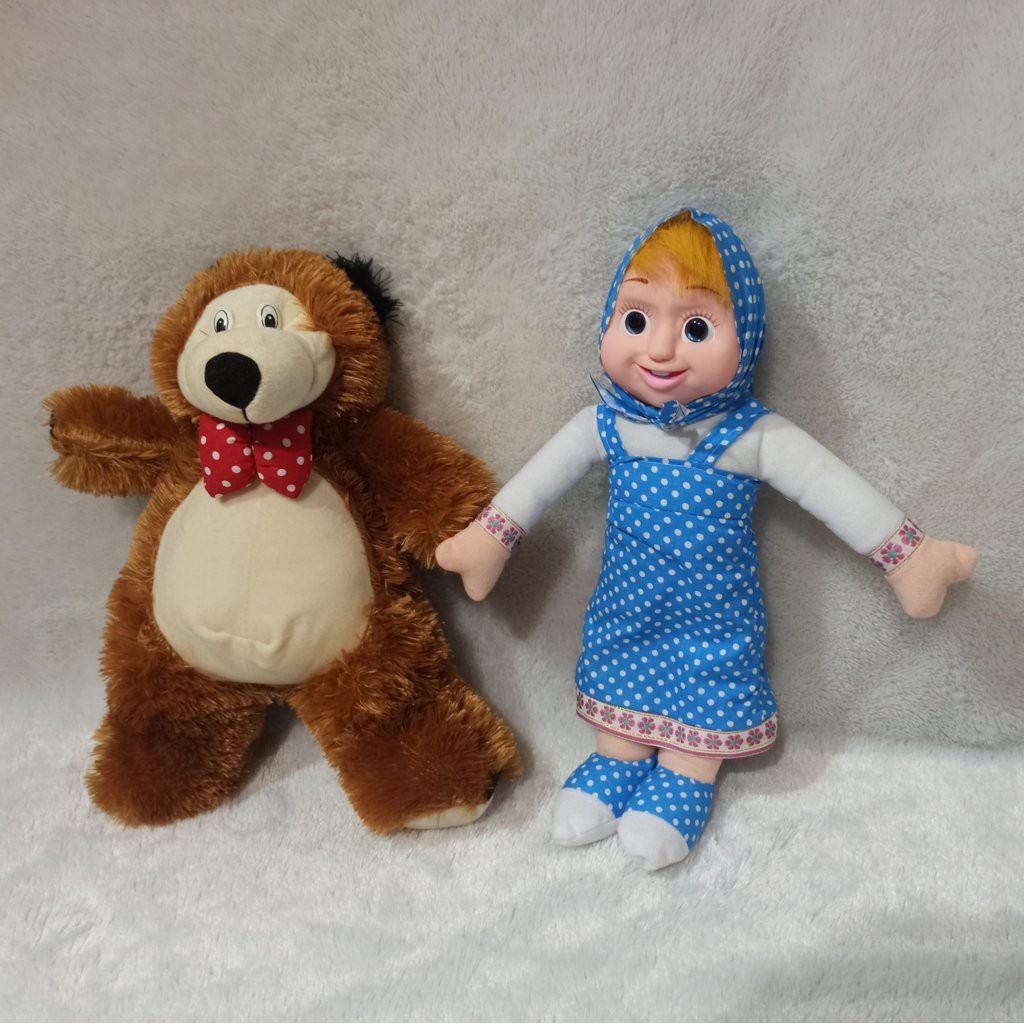 boneka sepasang marsha POLKADOT and the bear MISKA M