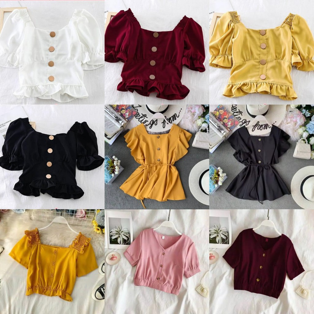 Nunulisatan - COD baju wanita atasan baju cantik fashion BLOUSE