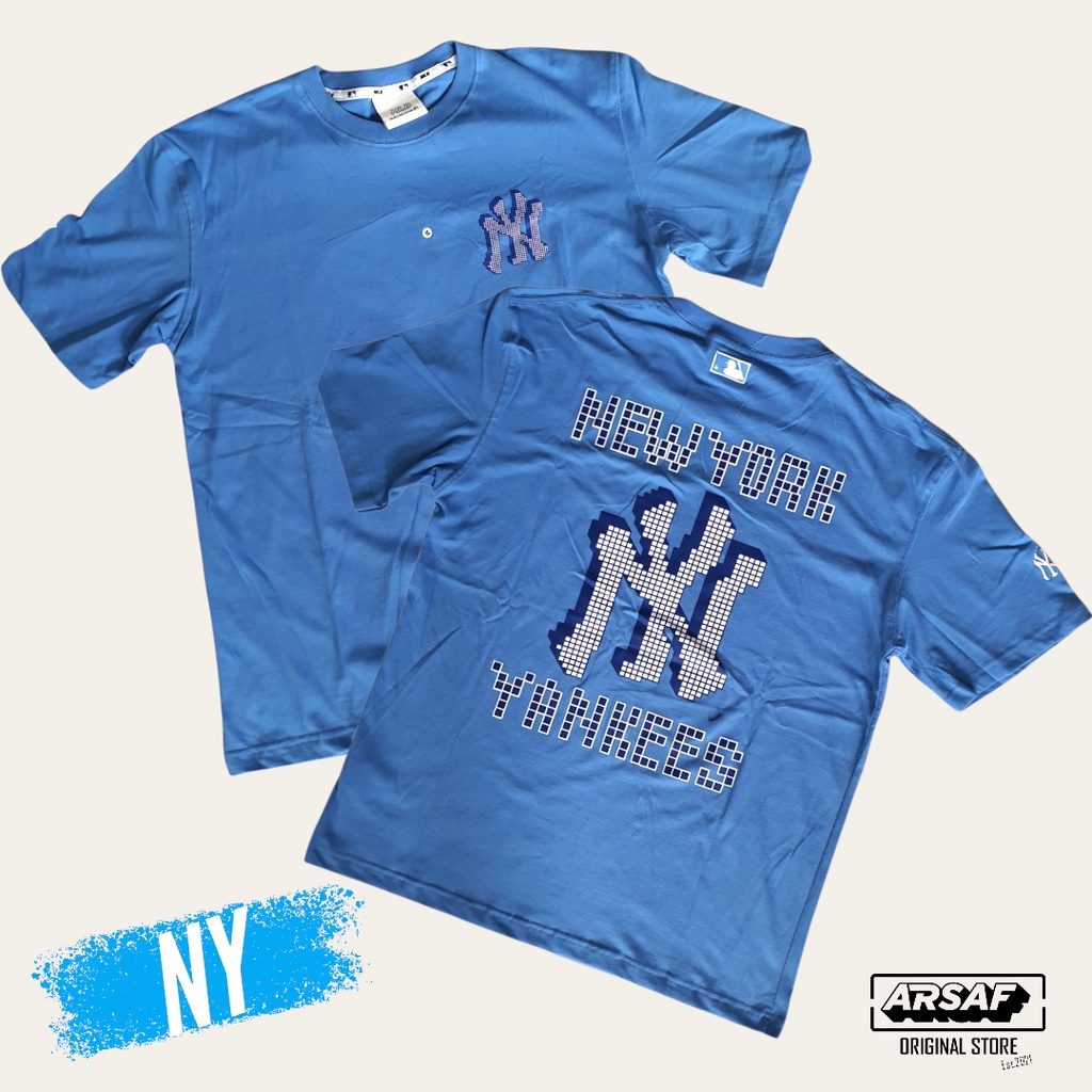 -ARSAF- T-Shirt NY Play Back Pixel Logo Overfit Short Sleeve Original