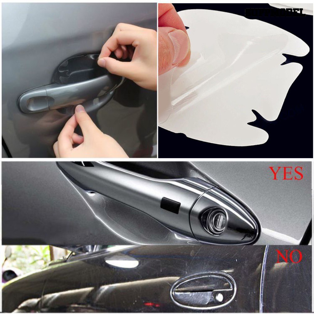 Supmodel 4pcs Film Pelindung Gagang Pintu Mobil Universal Anti Gores