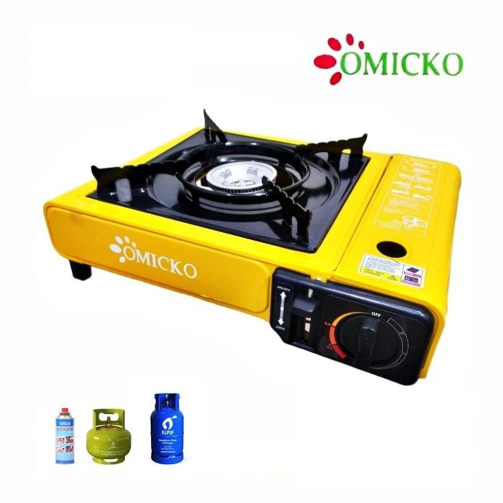 Kompor Gas portable Omicko 2IN1 Kompor Camping 1 tungku Murah GaraNsi Resmi MANTAP