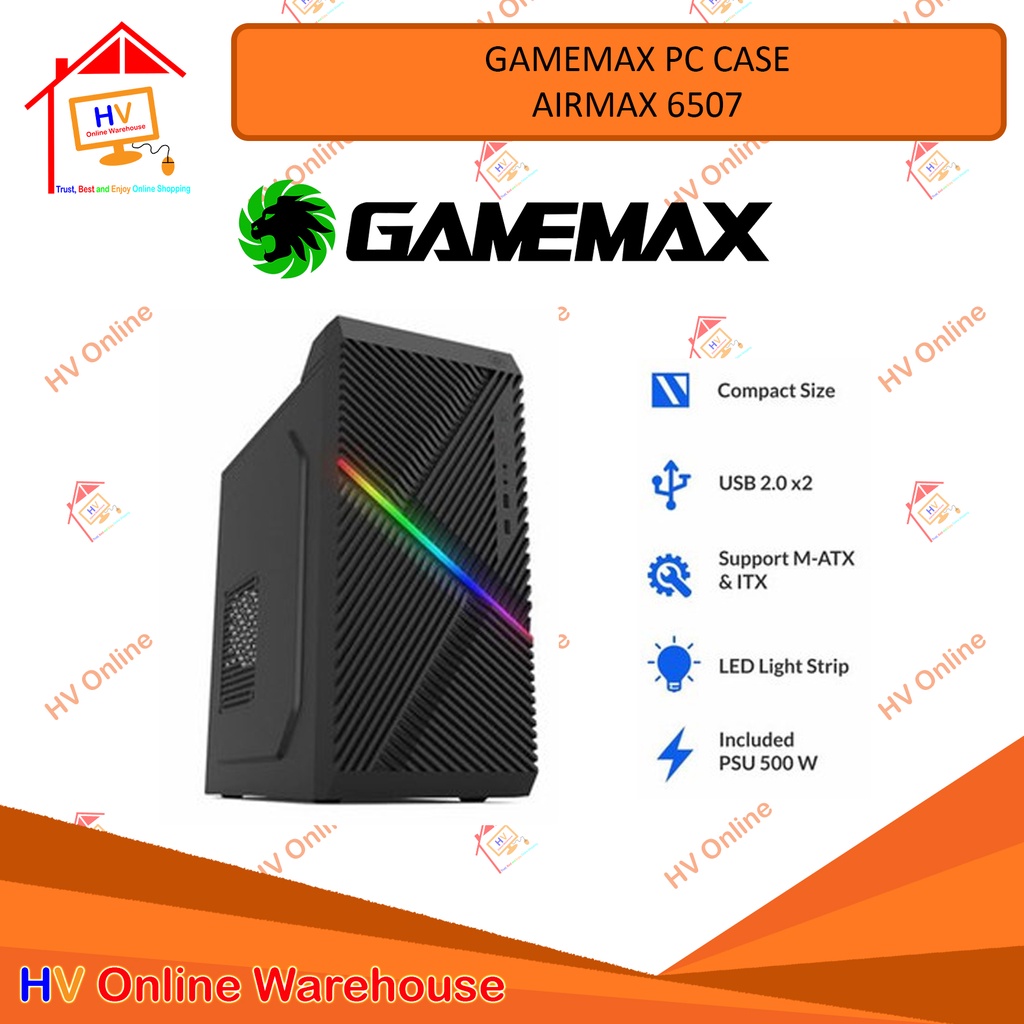 Gamemax Airmax 6507 Casing mATX Office PC Case