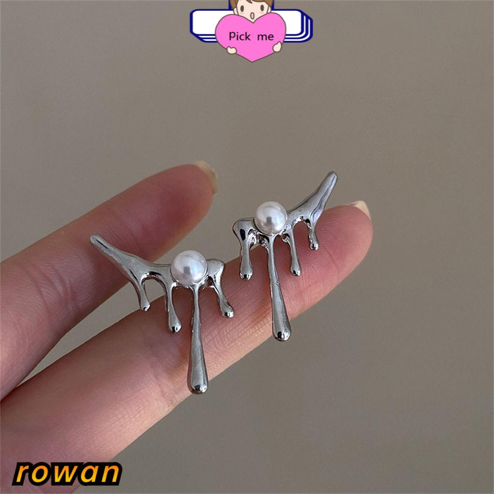 ROW Fashion Geometric Pearl Stud Earrings Gift Jewelry Irregular Earrings Women Party Temperament Girls Drop Earrings