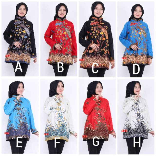Best Seller Aneka Atasan Baju Batik Wanita Cewek Blouse Batik Unggul Jaya Premium Kerja Kantor Formal Casual n5NLKzhByLNe5