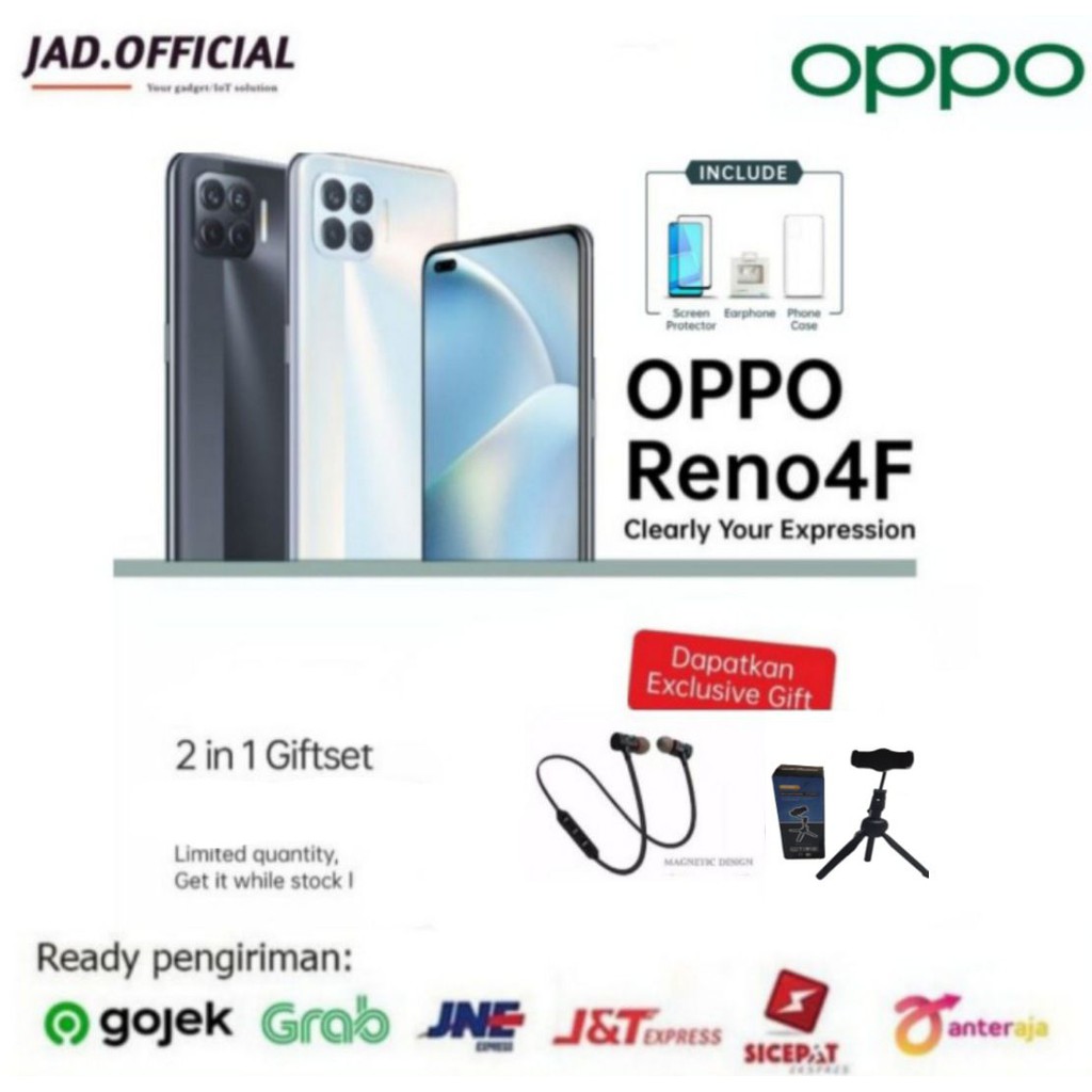 OPPO RENO4 F- RAM 8GB 128GB/ RAM 8/128GB - GARANSI RESMI