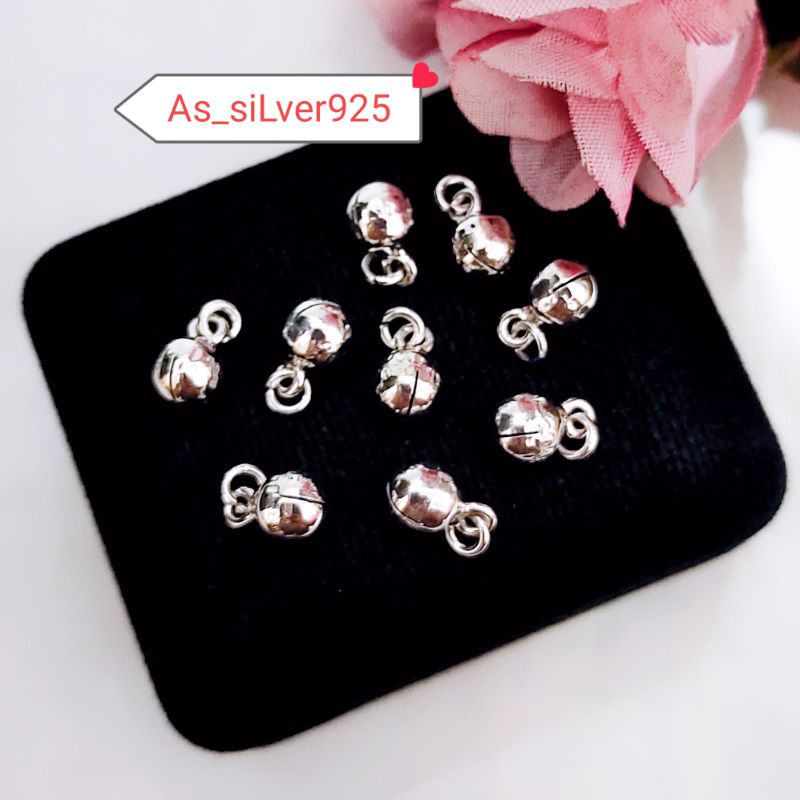 KERINCING/BELL NYARING PERAK ASLI SILVER 925 LAPIS MAS PUTIH - TAMBAHAN MAINAN GELANG
