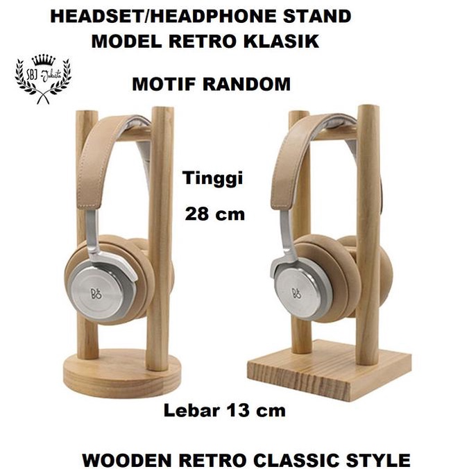 

Stand Headphone Gantungan Hanger Headset Gaming Holder Kayu Klasik