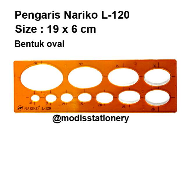 

Pengaris nariko sablon bentuk oval