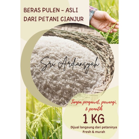 

Beras Lokal Langsung Dari Petani Di Daerah Cianjur Kemasan 1kg + promo 1 gift
