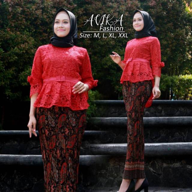 stelan brokat rok batik