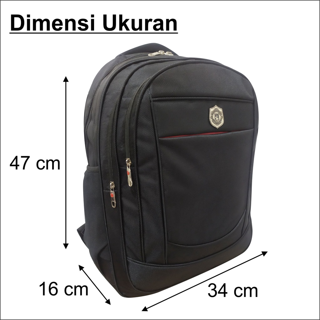 Tas Ransel Laptop Tas Sekolah Tas Punggung Pria dan Wanita Unisex - Polo Global 9686