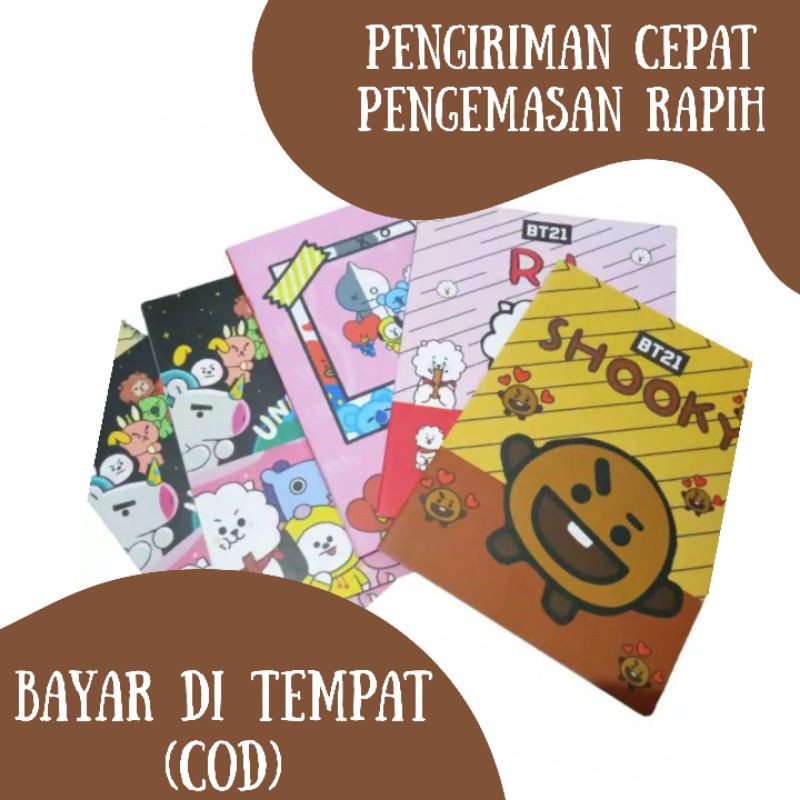 

BUKU TULIS CATATAN KARAKTER BTS BT21 MOTIF 1 PCS