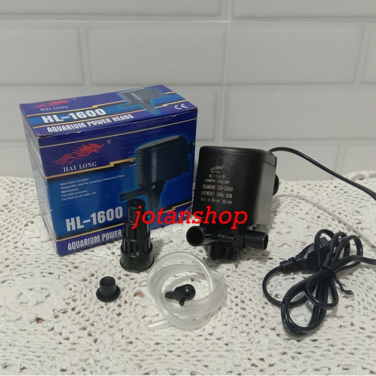 Hailong HL1600 HL 1600 Mesin Pompa Celup power head Aquarium Aquascape Hidroponik