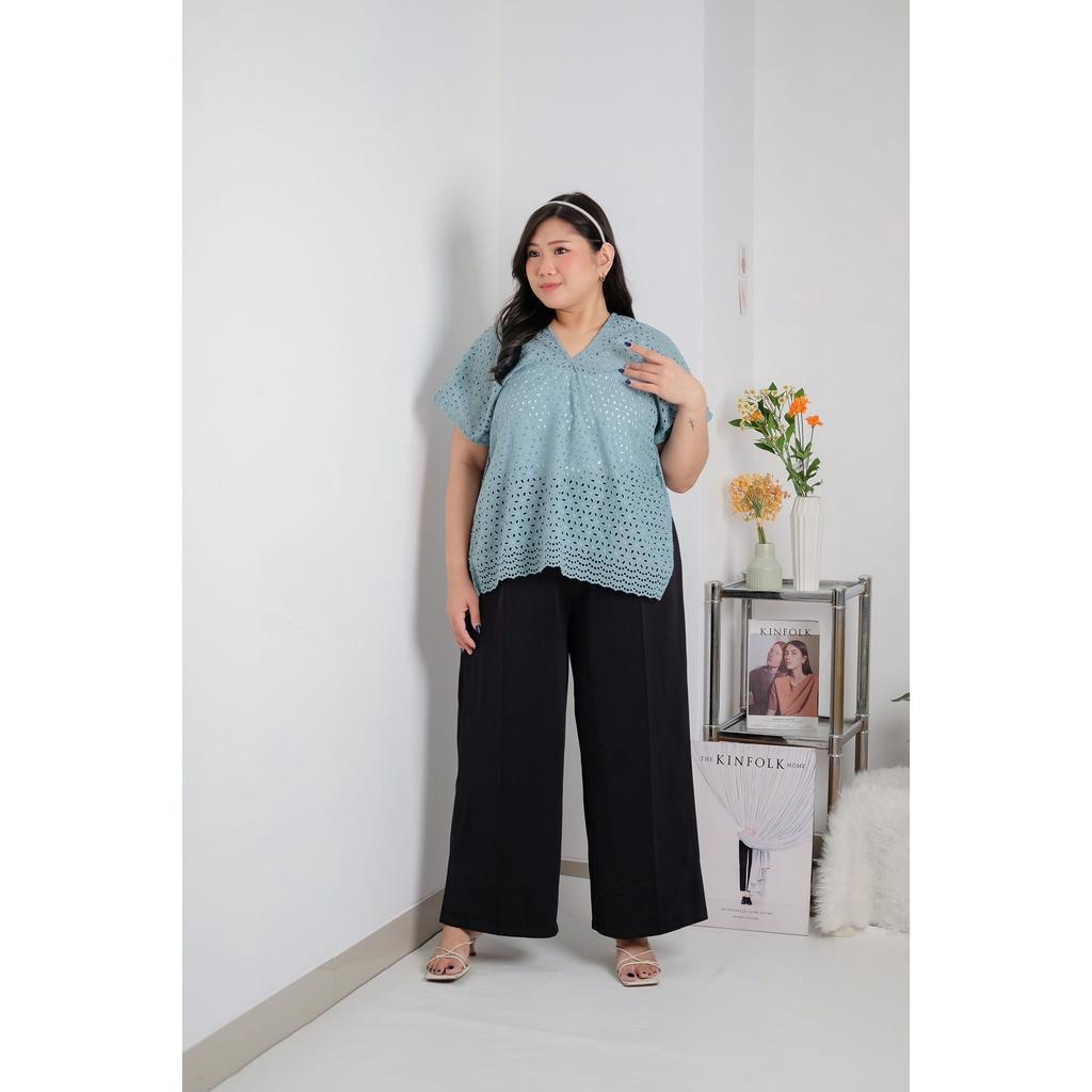 BIGWELL IVANA BRUKAT - ATASAN WANITA BIGSIZE - BAJU BRUKAT WANITA JUMBO