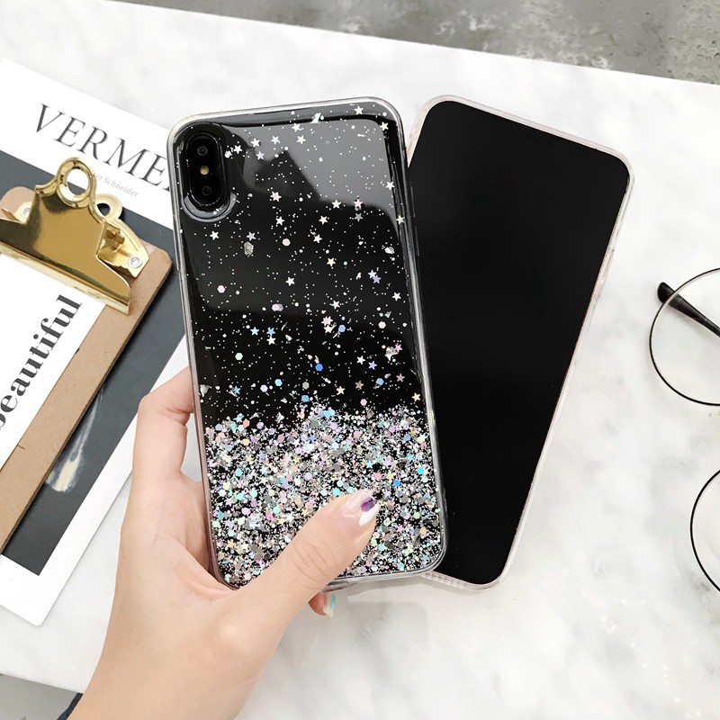 Case Glitter Desain Bulu Angsa Untuk Oppo A37 A37F A71 F3 F5 F7 A9 A5 2020 Reno 2 2z 2f Realme Xt 5i 5 Pro