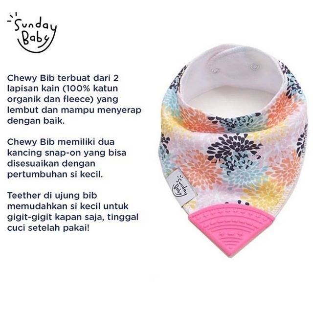 The Original Sunday Baby Chewy Bib teether