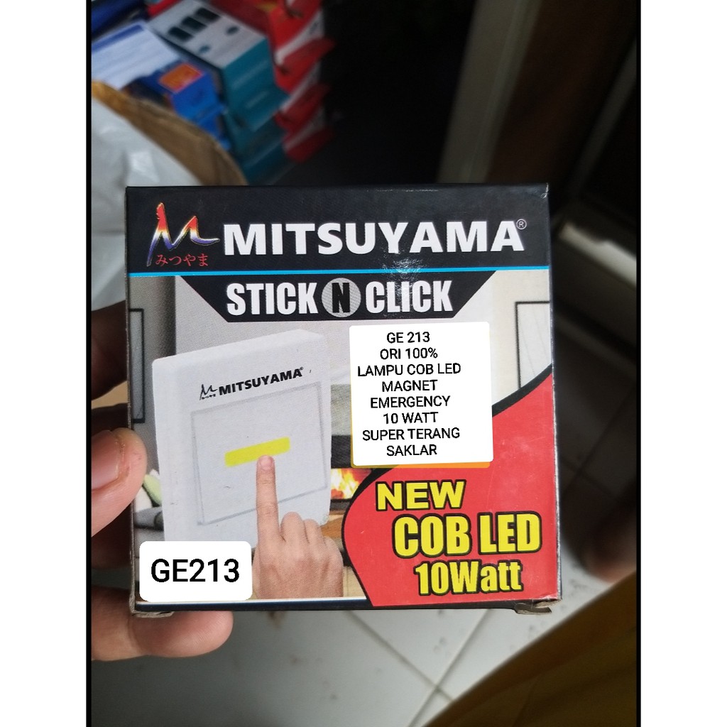 GE213 ori 100% mitsuyama Lampu led emergency rumah magnet dinding wall tembok tempel putih white cob