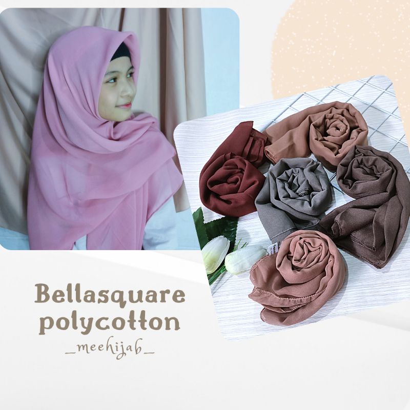 HAMPERS JILBAB GIFTBOX PASHMINA PLISKET SEGIEMPAT BELLA SQUARE MURAH