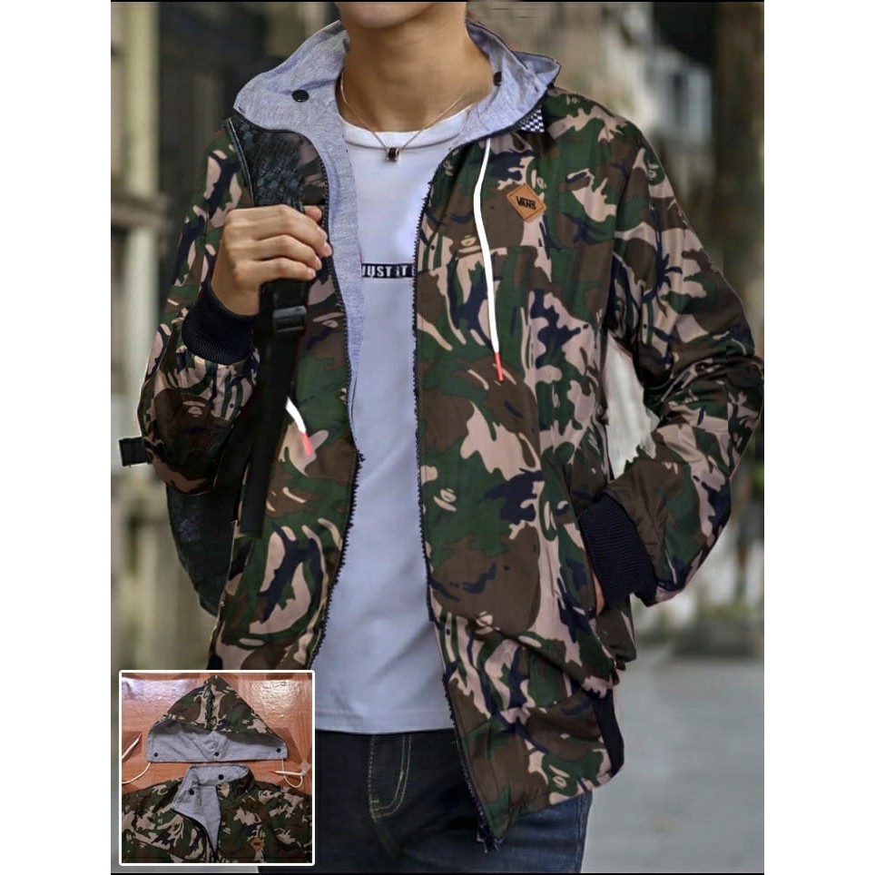 JAKET MILLER ARMY HOODIE COKLAT