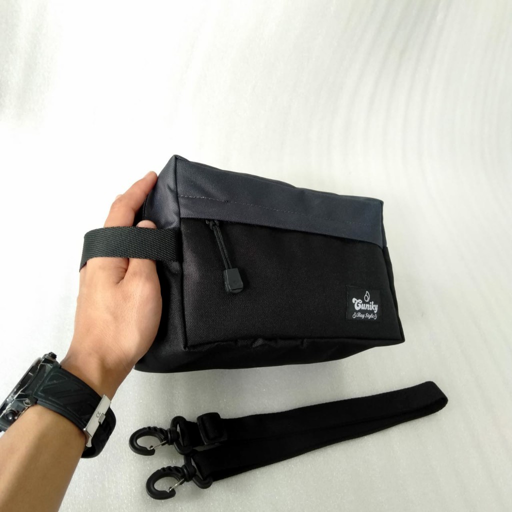 HSTR - Tas Selempang pria multifungsi 3 in 1 murah original distro ukuran besar | Handbag Slingbag Clutch bag pria dan wanita |  Tas Tangan Pria | Tas Hand Bag Pouch | Tas Slempang Tangan Pria Wanita Cowok Laki - Laki