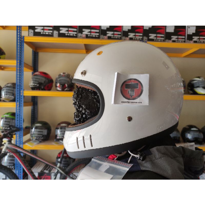 Zeus zs816c Zs 816 Helm Full Face Vintage WHITE Cakil