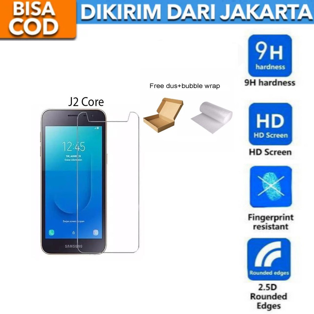 Samsung Galaxy J2 Core Tempered Glass Screen Protector Anti Gores