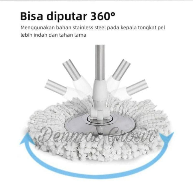 (COD)Alat Pel Lantai Praktis/Magic Mop Stainless/Pel Murah