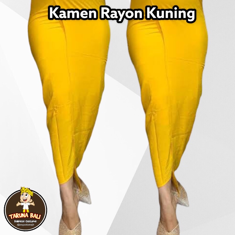 KAMEN RAYON KUNING POLOS LEMBARAN