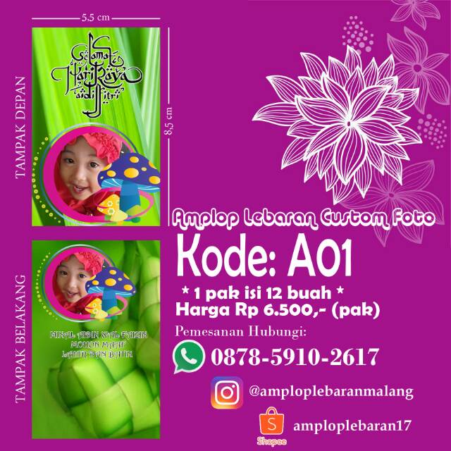 

Amplop Lebaran Custom Foto