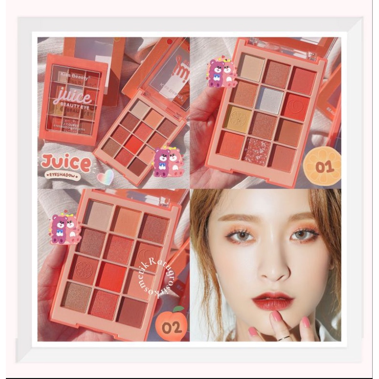 PROMO!!!EYESHADOW PALETTE JUICE SWEET PEACH NO.E8002/JUICE 87177/BUBBLE TEA NO.992