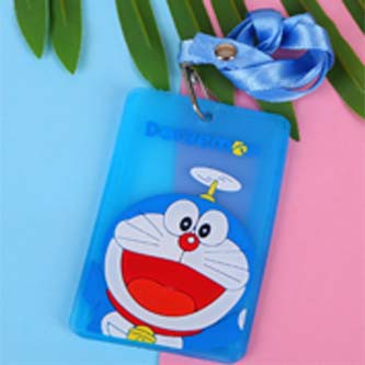 NT001 TEMPAT KARTU AKSES NAME TAG  ID CARD HOLDER KARTU NAMA TALI BAHAN SILICON 3D ANIMASI LUCU UNIK