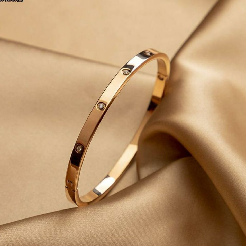 Gelang Titanium Asli  Anti Luntur Wanita/Gelang Titanium Asli Import