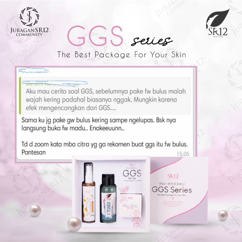 GLOW GLASS SKIN SERIES SR12 / GGS SR12 / PAKET GLOWING BPOM / MENCERAHKAN &amp; MENGHILANGKAN FLEK HITAM